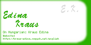 edina kraus business card